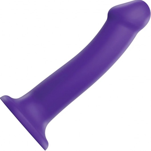 Фиолетовый фаллоимитатор-насадка Strap-On-Me Dildo Dual Density size L - 19 см. - Strap-on-me - купить с доставкой в Березниках