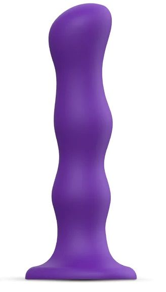 Фиолетовая насадка Strap-On-Me Dildo Geisha Balls size M - Strap-on-me - купить с доставкой в Березниках