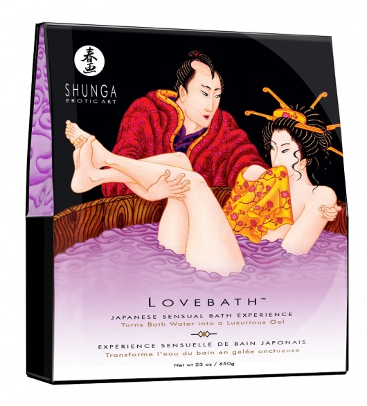 Соль для ванны Lovebath Sensual lotus, превращающая воду в гель - 650 гр. - Shunga - купить с доставкой в Березниках