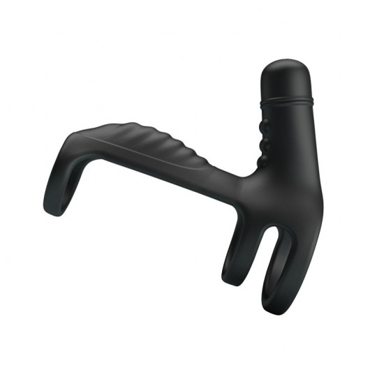 Черная вибронасадка на пенис Vibrating Penis Sling - Baile - в Березниках купить с доставкой