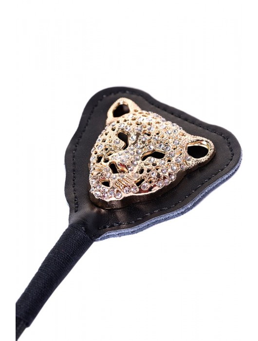 Чёрный стек с фигуркой леопарда на наконечнике - 21 см. - ToyFa - купить с доставкой в Березниках