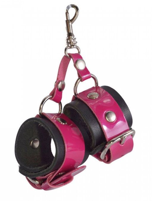 Розово-черный брелок  Наручники - Sitabella - купить с доставкой в Березниках