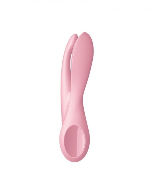 Розовый вибратор Threesome 1 с  пальчиками - Satisfyer