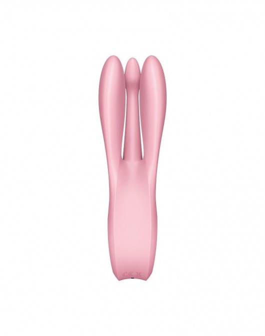 Розовый вибратор Threesome 1 с  пальчиками - Satisfyer