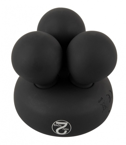 Черный мини-массажер с подогревом Cupa Warming - Orion