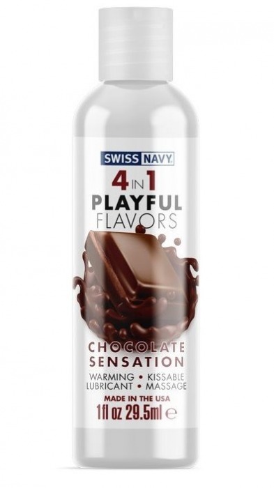 Массажный гель 4-в-1 Chocolate Sensation с ароматом шоколада - 29,5 мл. - Swiss navy - купить с доставкой в Березниках