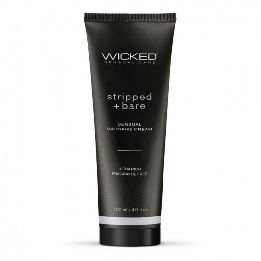 Массажный легкий крем WICKED Stripped plus Bare - 120 мл. - Wicked - купить с доставкой в Березниках