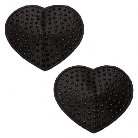 Черные пэстисы в форме сердечек Heart Pasties - California Exotic Novelties - купить с доставкой в Березниках