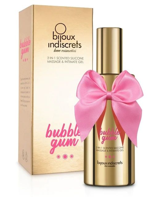 Гель с ароматом жвачки Bubblegum 2-in-1 Scented Silicone Massage And Intimate Gel - 100 мл. - Bijoux Indiscrets - купить с доставкой в Березниках