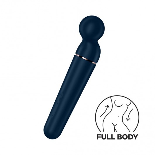 Темно-синий вибромассажер Planet Wand-er - Satisfyer