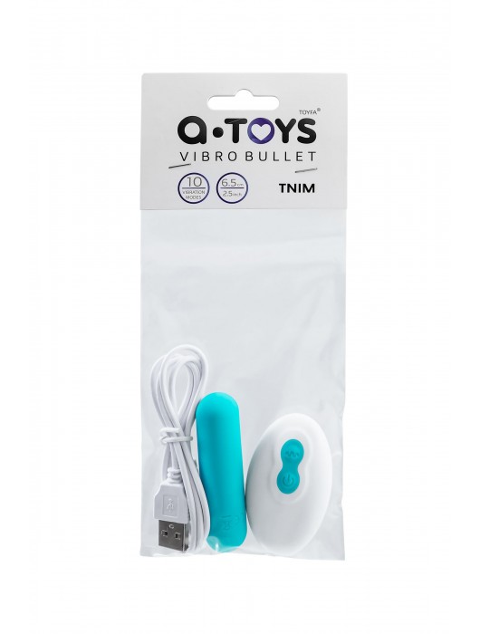 Голубая вибропуля Tnim с пультом ДУ - A-toys