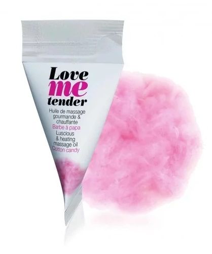 Съедобное согревающее массажное масло Love Me Tender Cotton Candy с ароматом сладкой ваты - 10 мл. - Love to Love - купить с доставкой в Березниках