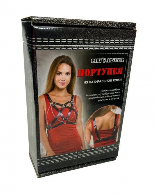 Портупея из натуральной кожи с цепочками - БДСМ Арсенал - купить с доставкой в Березниках