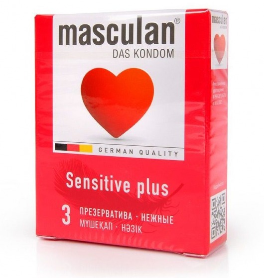 Презервативы Masculan Sensitive plus - 3 шт. - Masculan - купить с доставкой в Березниках