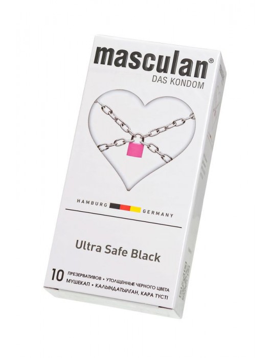 Ультрапрочные презервативы Masculan Ultra Safe Black - 10 шт. - Masculan - купить с доставкой в Березниках