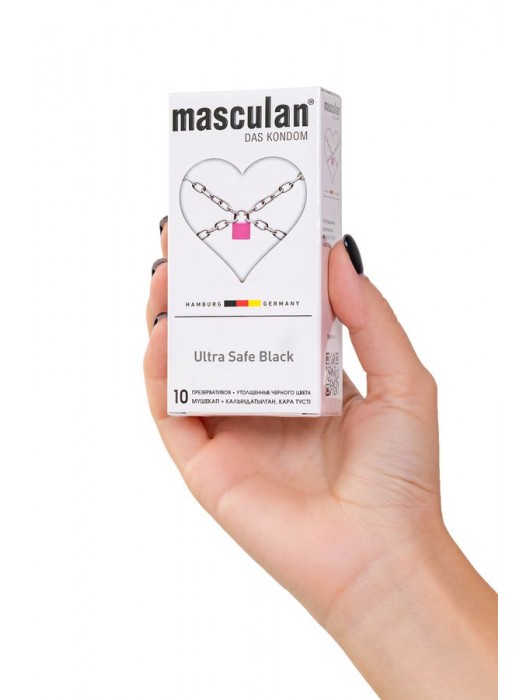 Ультрапрочные презервативы Masculan Ultra Safe Black - 10 шт. - Masculan - купить с доставкой в Березниках