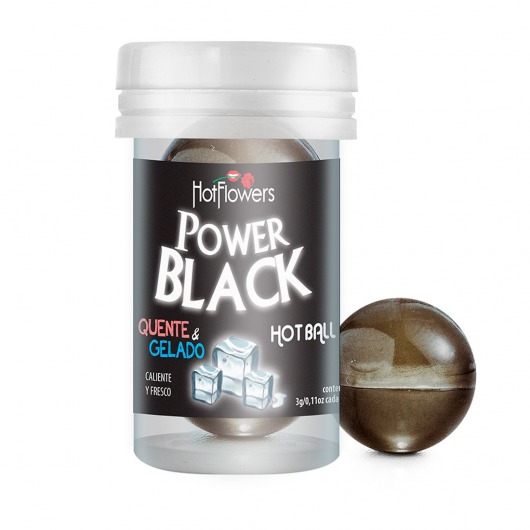 Интимный гель Power Black Hot Ball с охлаждающе-разогревающим эффектом (2 шарика по 3 гр.) - HotFlowers - купить с доставкой в Березниках