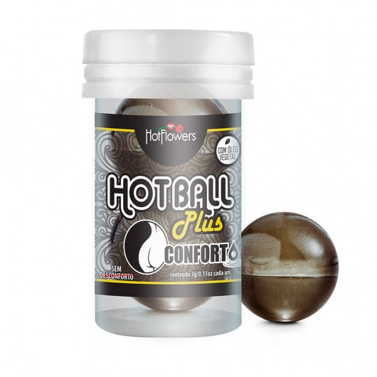 Анальный лубрикант на масляной основе Hot Ball Plus Conforto (2 шарика по 3 гр.) - HotFlowers - купить с доставкой в Березниках