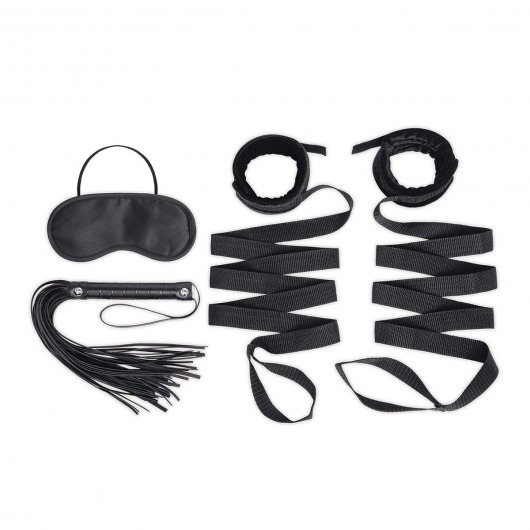 Эротический набор 4PC Bondage Bed Strap   Flogger Kit - Lux Fetish - купить с доставкой в Березниках