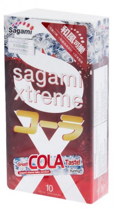 Ароматизированные презервативы Sagami Xtreme COLA - 10 шт. - Sagami - купить с доставкой в Березниках