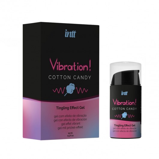 Жидкий вибратор Vibration Cotton Candy с ароматом сахарной ваты - 15 мл. - INTT - купить с доставкой в Березниках