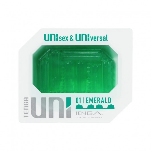 Зеленый мастурбатор-стимулятор Tenga Uni Emerald - Tenga - в Березниках купить с доставкой