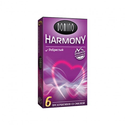 Презервативы с рёбрышками Domino Harmony - 6 шт. - Domino - купить с доставкой в Березниках