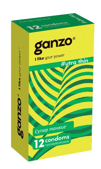 Ультратонкие презервативы Ganzo Ultra thin - 12 шт. - Ganzo - купить с доставкой в Березниках