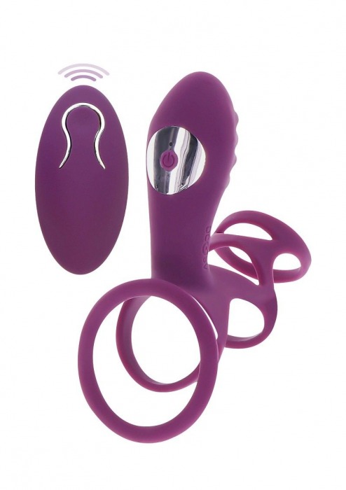 Фиолетовая эрекционная вибронасадка Halo Halo C-Ring Sleeve - Toy Joy - в Березниках купить с доставкой