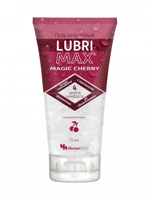 Интимный гель-смазка на водной основе Lubrimax Magic Cherry - 75 мл. - ИнтелБИО - купить с доставкой в Березниках