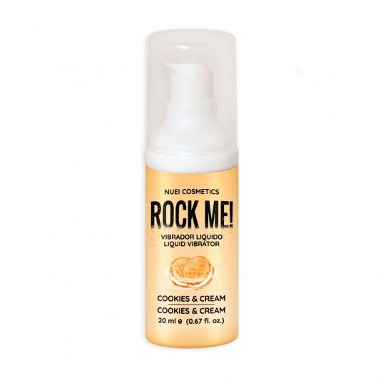 Жидкий вибратор Nuei Rock Me! с ароматом печенья и сливок - 20 мл. - Nuei cosmetics - купить с доставкой в Березниках