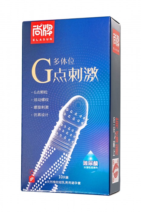 Ультратонкие презервативы Elasun G-spot stimulation с ребрами и точками - 10 шт. - Elasun - купить с доставкой в Березниках