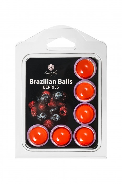 Набор из 6 шариков с массажным маслом Brazilian Balls с ароматом ягод - Secret Play - купить с доставкой в Березниках