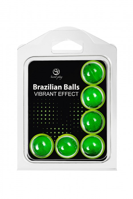 Набор из 6 шариков с массажным маслом Brazilian Balls с эффектом вибрации - Secret Play - купить с доставкой в Березниках