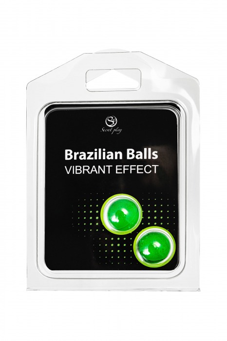 Набор из 2 шариков с массажным маслом Brazilian Balls с эффектом вибрации - Secret Play - купить с доставкой в Березниках