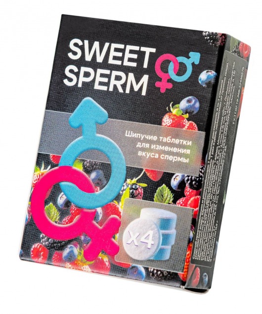 Шипучие таблетки для мужчин Sweet Sperm для изменения вкуса спермы (4 шт. по 0,5 гр.) - Капиталпродукт - купить с доставкой в Березниках