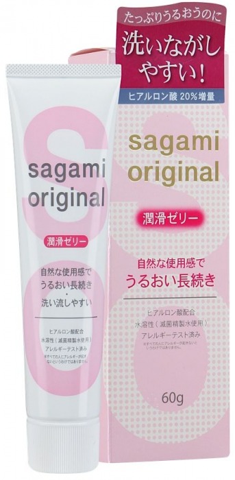 Гель-смазка на водной основе Sagami Original - 60 гр. - Sagami - купить с доставкой в Березниках