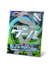 Презерватив Sagami Xtreme Mint с ароматом мяты - 1 шт. - Sagami - купить с доставкой в Березниках