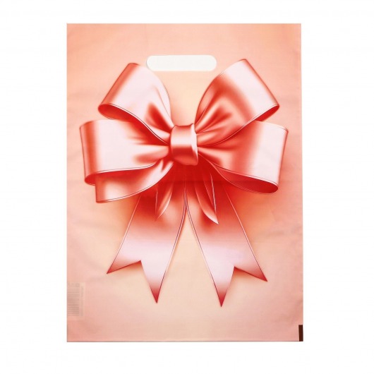 Пакет с принтом в виде банта с вырубной ручкой (30х40 см) - Сима-Ленд - купить с доставкой в Березниках