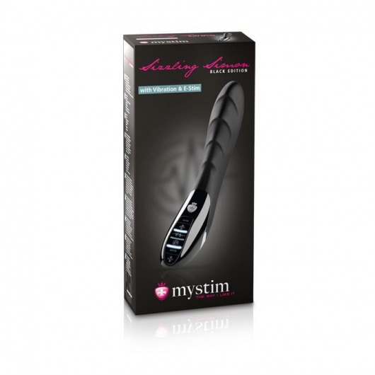 Вибратор с электростимуляцией Sizzling Simon Black Edition - 27 см. - MyStim - купить с доставкой в Березниках