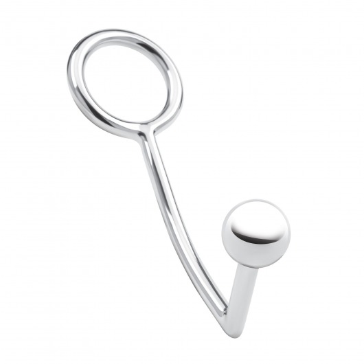 Кольцо на пенис с анальным стимулятором Stainless Steel Anal Hook   Cock Ring - BlueLine - в Березниках купить с доставкой