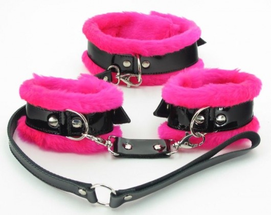 Набор с розовым мехом BDSM Light - БДСМ Арсенал - купить с доставкой в Березниках