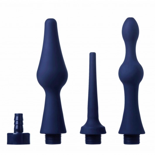 Набор из 3 универсальных насадок для анального душа Universal 3 Piece Silicone Enema Attachment Set - XR Brands - купить с доставкой в Березниках