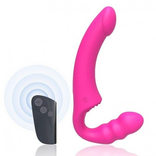 Розовый безремневой страпон Straples Strap-On Dildo - Erokay - купить с доставкой в Березниках