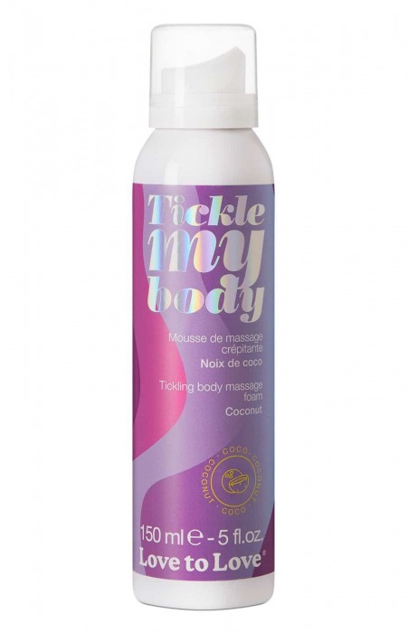 Массажная хрустящая пенка Tickle My Body Coconut с ароматом кокоса - 150 мл. - Love to Love - купить с доставкой в Березниках