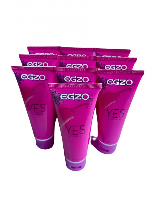Набор из 10 согревающих лубрикантов на водной основе Egzo Yes (по 50 мл.) - EGZO - купить с доставкой в Березниках