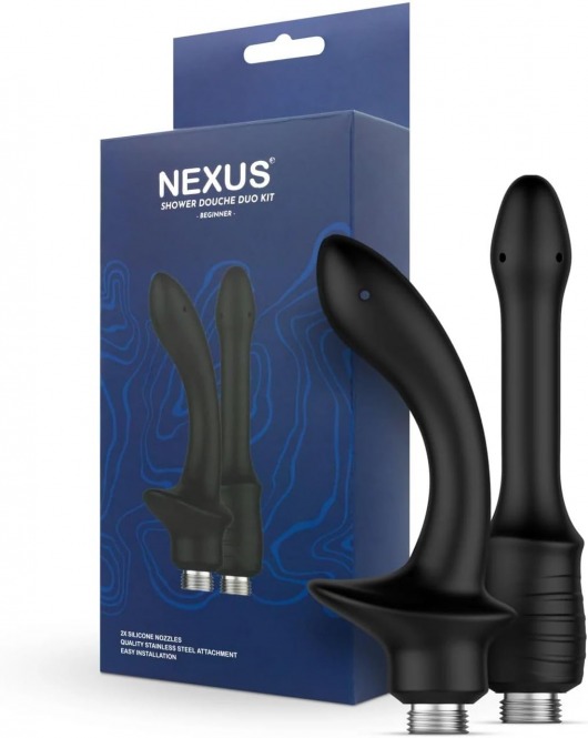 Набор из 2 насадок для анального душа Shower Douche Duo Kit Beginner - Nexus Range - купить с доставкой в Березниках