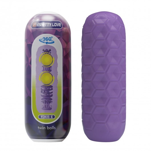 Фиолетовый мастурбатор Venus-X Twin balls - Baile - в Березниках купить с доставкой