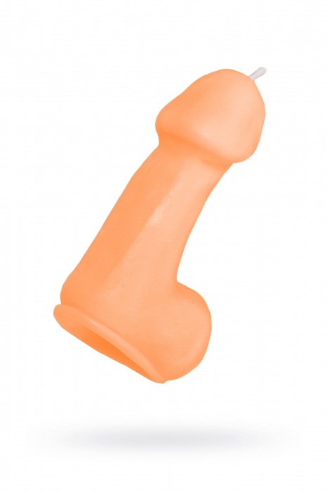 Оранжевая свеча в форме пениса - 47 гр. - Pecado - купить с доставкой в Березниках