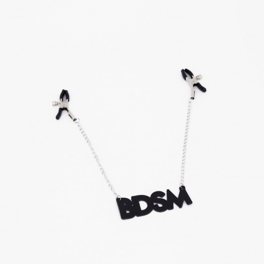 Зажимы на соски с кожаной подвеской BDSM - Crazy Handmade - купить с доставкой в Березниках